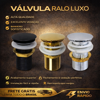 VÁLVULA RALO CLICK LUXO 1.1/4 METAL PARA PIA LAVATÓRIO E CUBA BANHEIRO em Oferta na Shopee