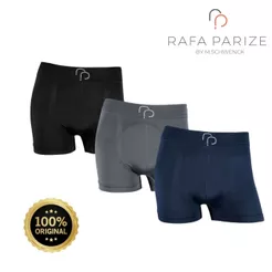 Kit 3 Cueca Box Boxer Masculina Lisa Sem Costura Microfibra Rafa Parize Adulto Juvenil
