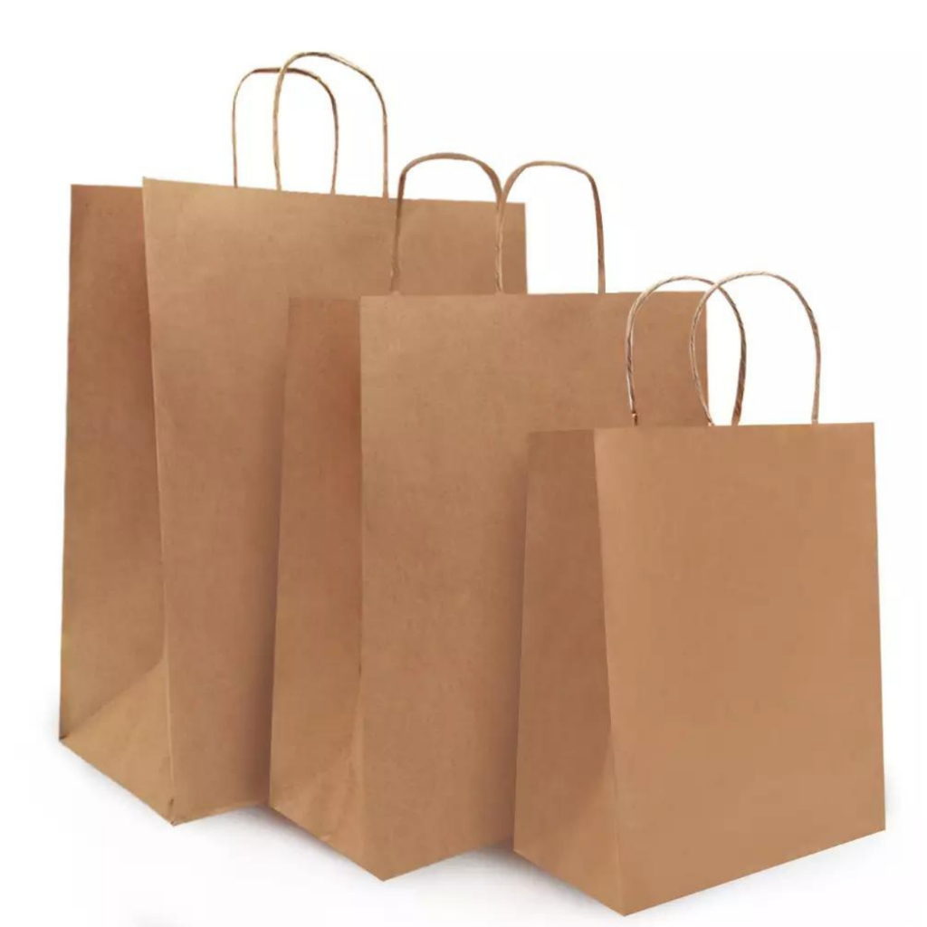 Sacola De Papel Kraft Natural Lisa C/ 50 Unidades em Oferta na Shopee