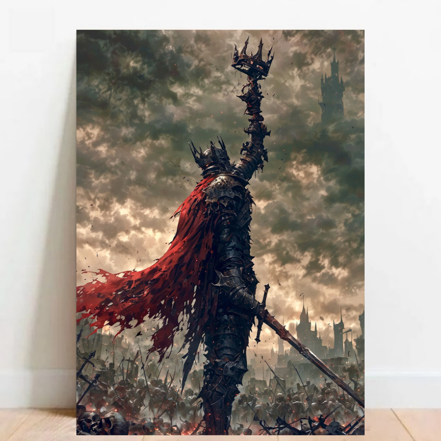Quadro Placa decorativa geek Dark Souls Demon's Souls RPG aventura Game video game a2 60x40cm 010