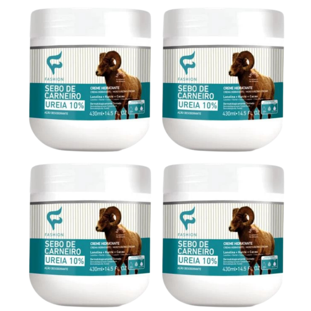 Sebo de Carneiro 10% Ureia Pote 430ml - Fashion Cosméticos