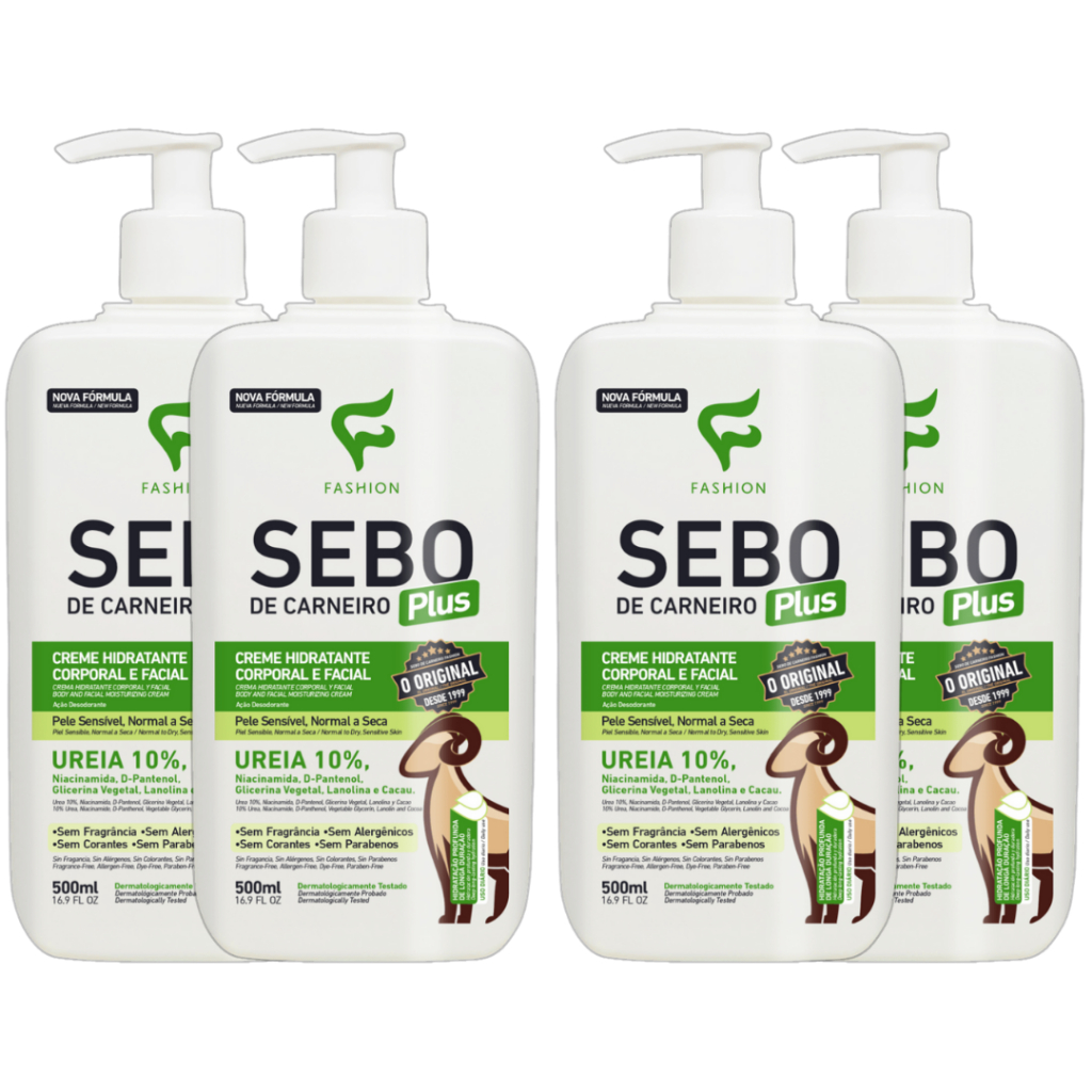 Sebo de Carneiro Plus 500ml 10% Ureia - Fashion Cosméticos