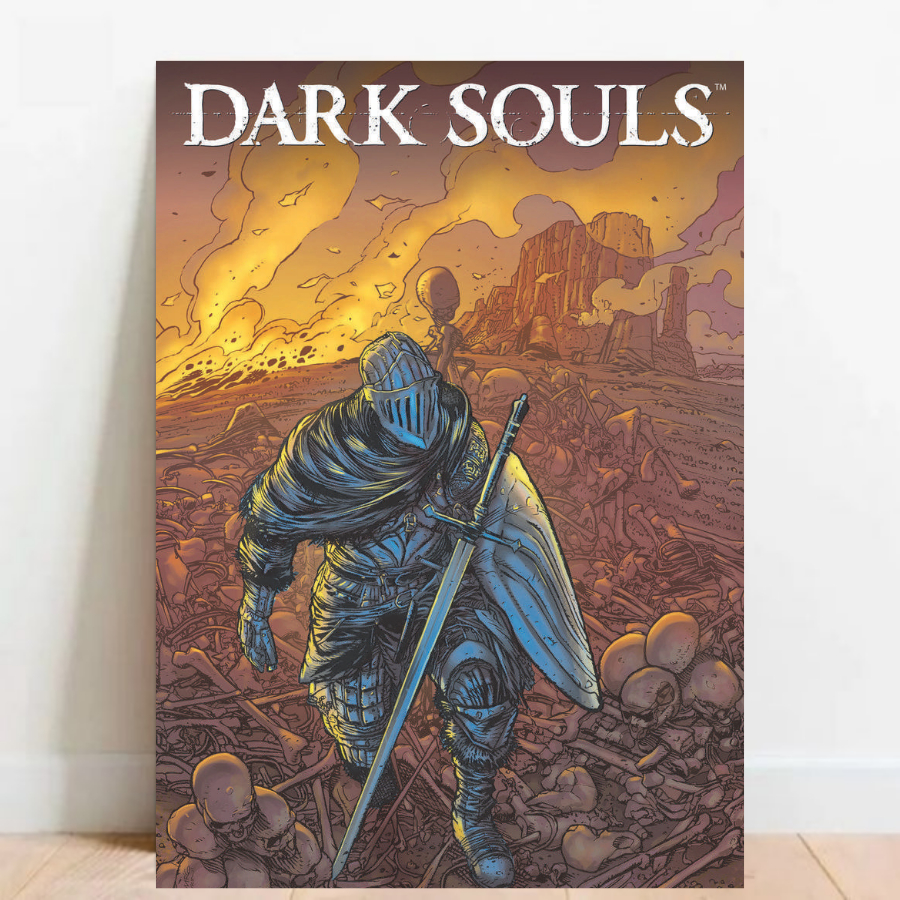 Quadro Placa decorativa geek Dark Souls Demon's Souls RPG aventura Game video game a2 60x40cm 013