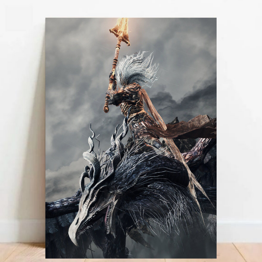 Quadro Placa decorativa geek Dark Souls Demon's Souls RPG aventura Game video game a2 60x40cm 015