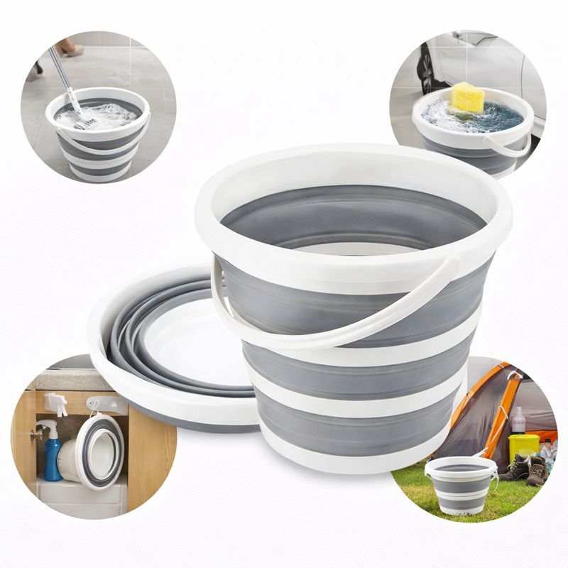 Balde Nobre Retrátil Magico dobrável Flexível Silicone 10L em Oferta na Shopee