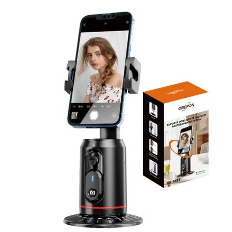 Suporte de Celular Rastreamento Facial Gimbal Estabilizador Inteligente Bluetooth Controle Remoto Oberon