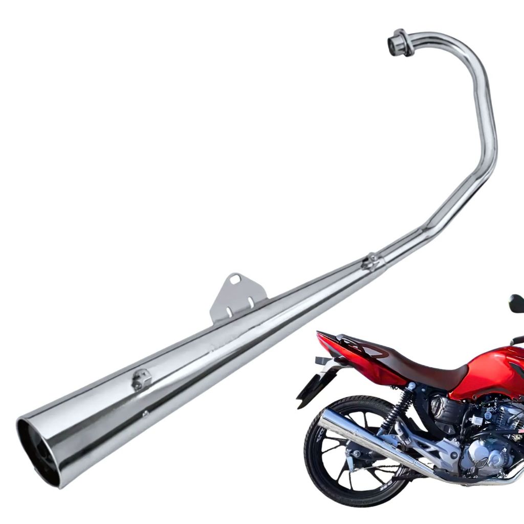 Escapamento Estralador Lata Titan 160 / Fan 160 / Start 160 Polimet