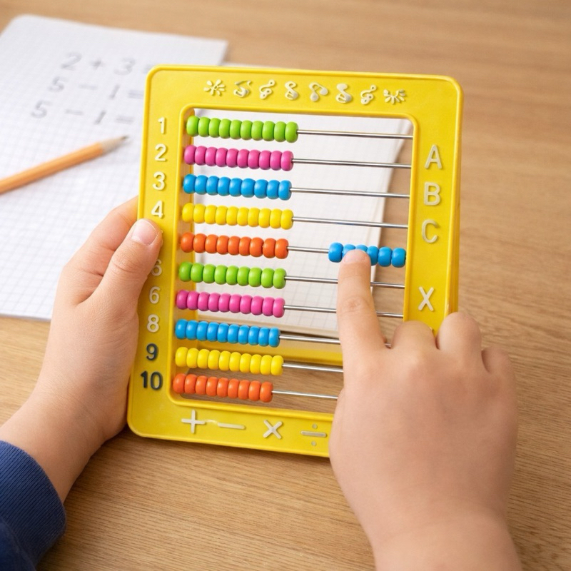 Ábaco de Plástico Educativo – Brinquedo Didático para Aprender Matemática e Contagem