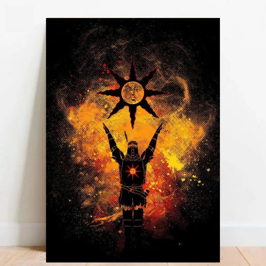 Quadro Placa decorativa geek Dark Souls Demon's Souls RPG aventura Game video game a2 60x40cm 021