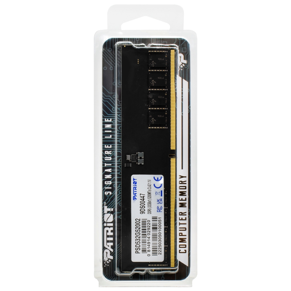 Memória RAM Patriot Signature Line DDR5 32GB 5200MHz - Preto (PSD532G52002)
