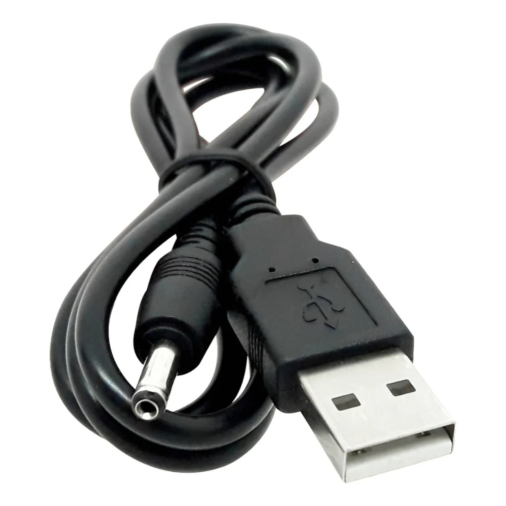 Cabo USB de Alimentação e Energia DC 3,5mm para Caixa de Som / Hub USB / Cacto Dançante