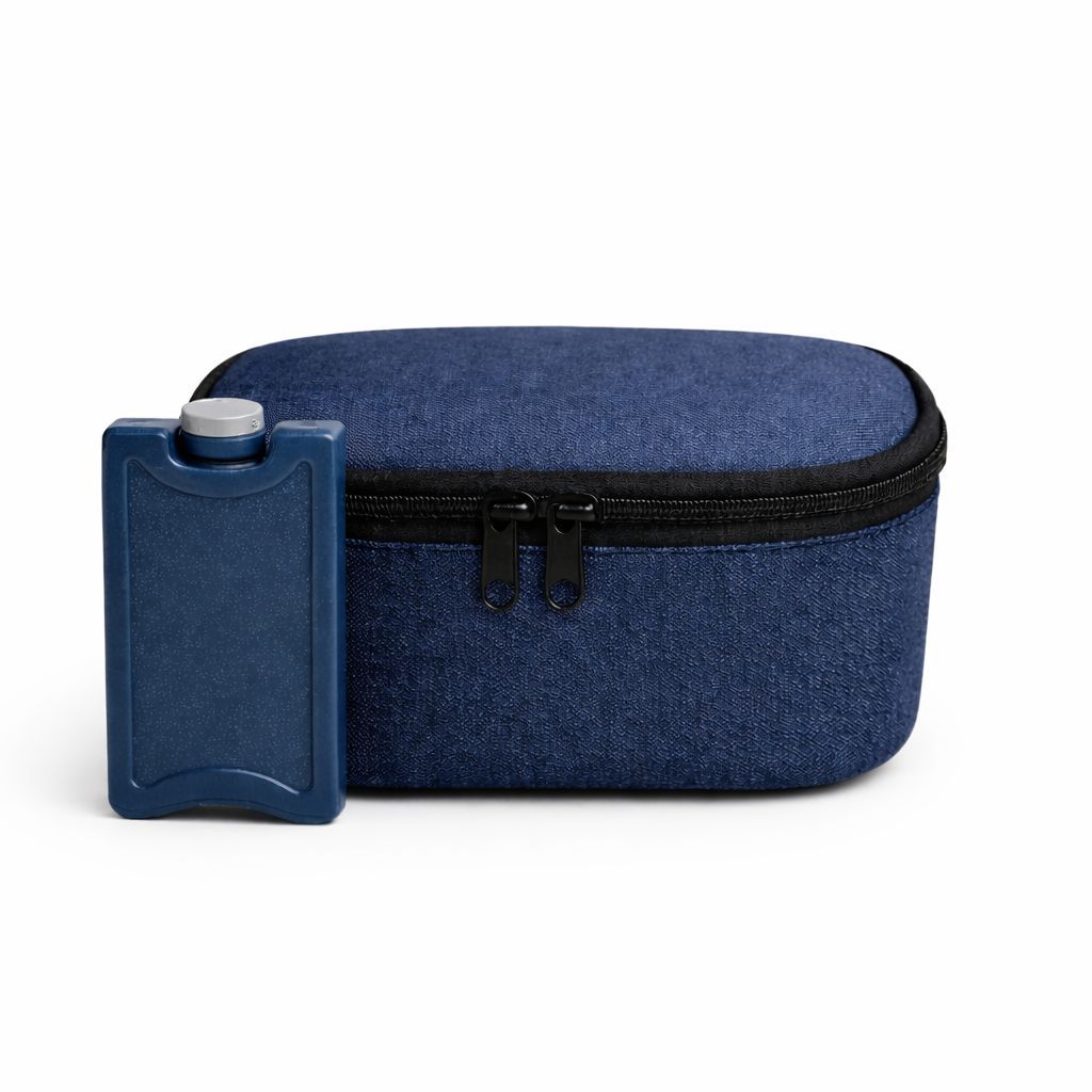 ESTOJO BOLSA INSULINA AZUL MARINHO PARA MEDICAMENTOS + GELO 100ML em Oferta na Shopee