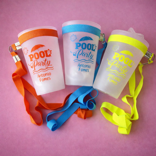 Kit 90 Unidades Copo Personalizado Ecológico Tirante Festas Eventos Aniversário Presentes Coloridos em Oferta na Shopee