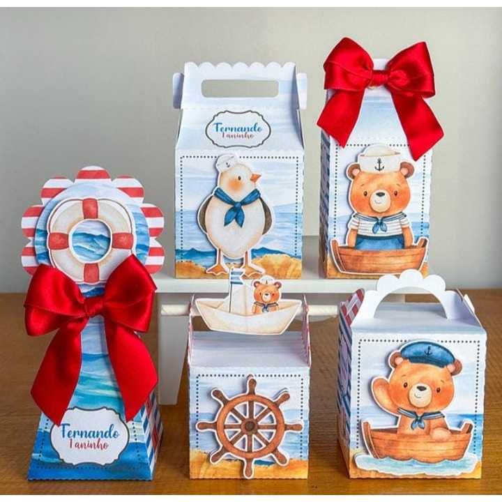 Personalizados Ursinho marinheiro PEGUE E MONTE kit para festa