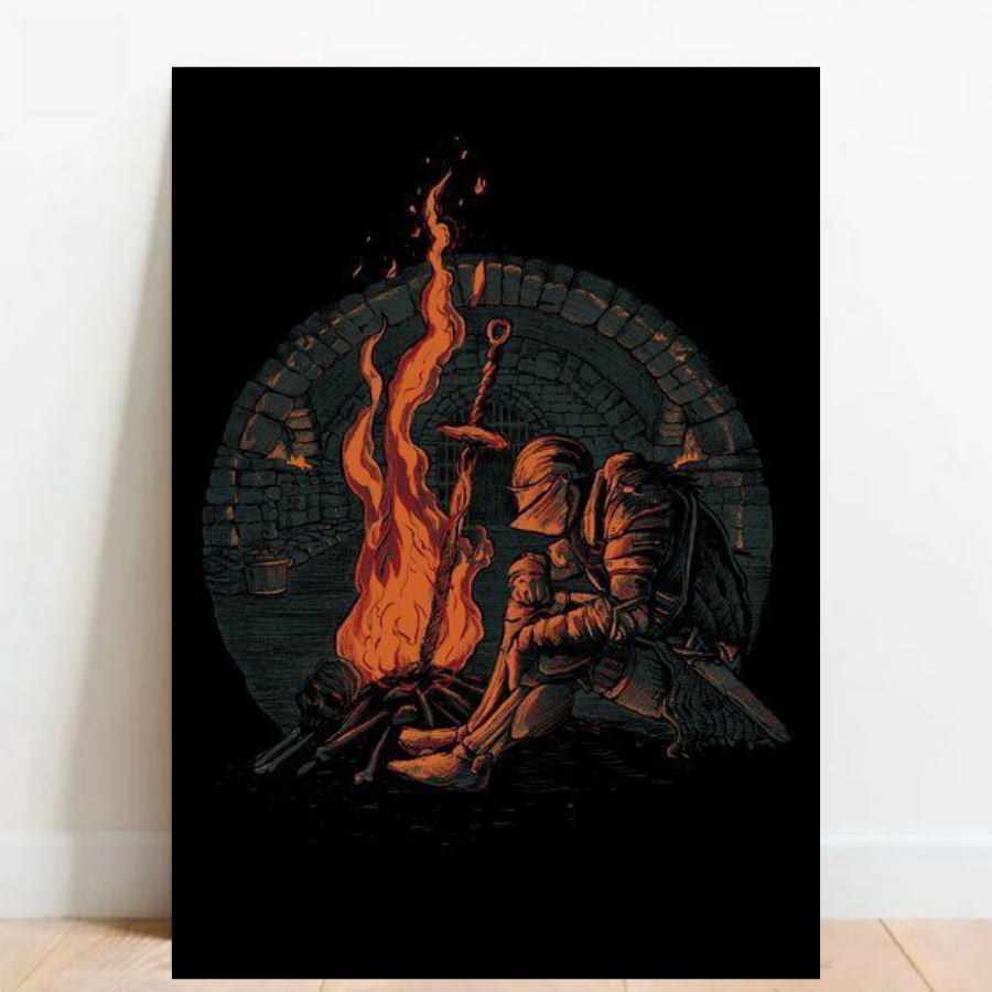 Quadro Placa decorativa geek Dark Souls Demon's Souls RPG aventura Game video game a2 60x40cm 028