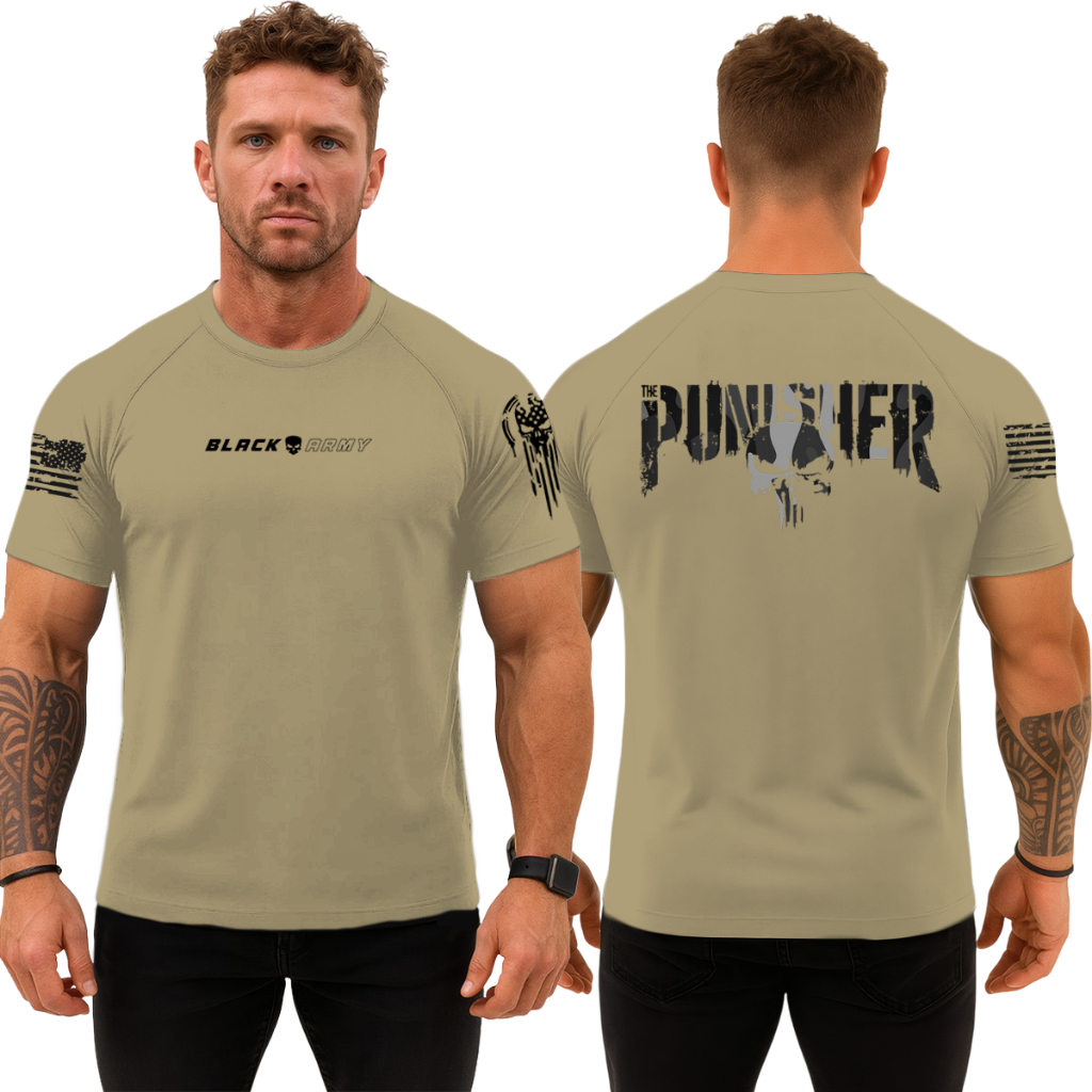 Camiseta Justiceiro Dry Fit Original Masculina Caveira Punish Camuflado Army em Oferta na Shopee