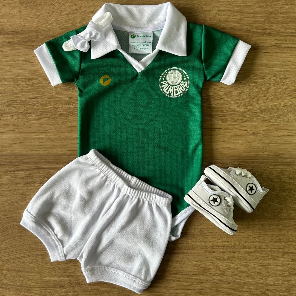 Body Oficial UV Palmeiras Verde Personalizado - Torcida Baby