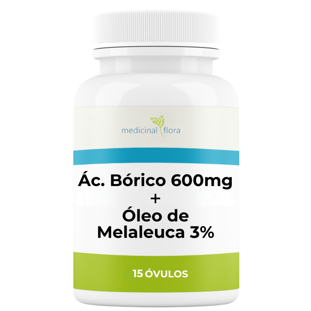 Ác. Bórico 600mg + Ol Melaleuca | Higiene Íntima - 15 Óvulos