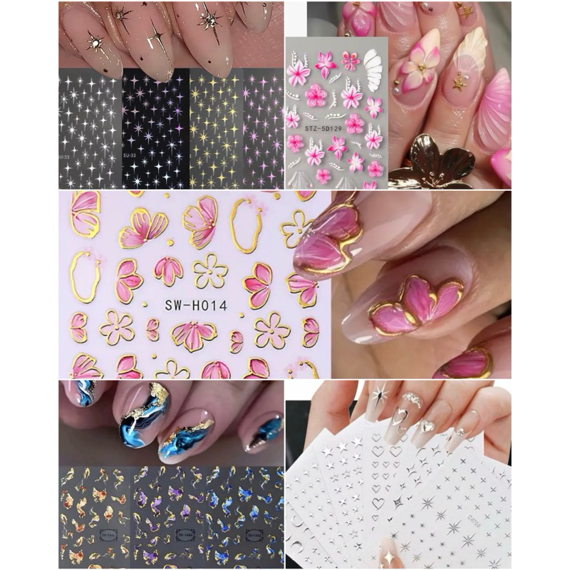 Escolha seu adesivo de unha - Nail Art - Unhas personalizadas - Adesivos estilosos - Adesivos Gringos em Oferta na Shopee