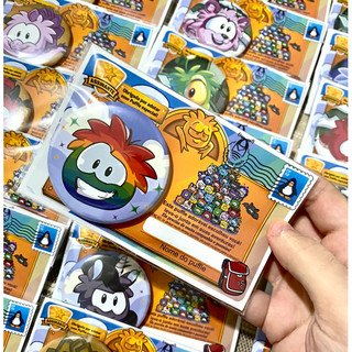 Adote um Botton Puffle ESPECIAL! Bottons 5cm com certificado Club Penguin
