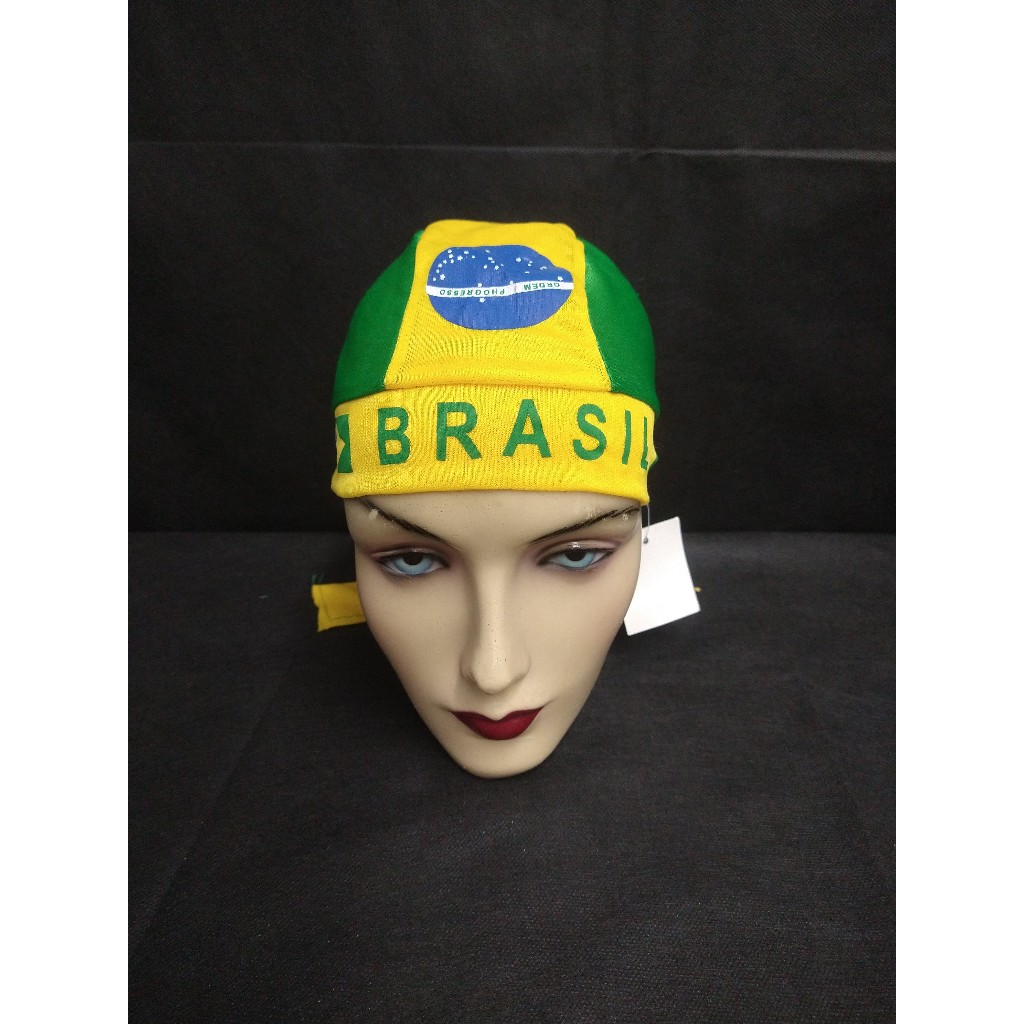Bandana Brasil  Premium Tecido Lembrancinha Copa Do Mundo em Oferta na Shopee