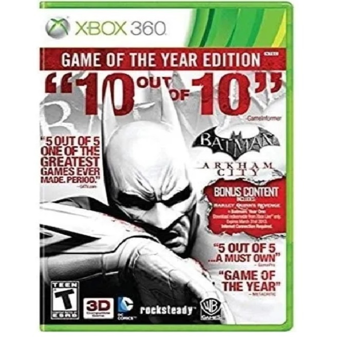 Jogo Batman Arkham City Game of the Year Edition Xbox 360 Físico - Excelente (Recondicionado)