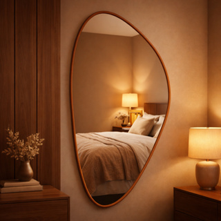 Espelho Orgânico Assimétrico de Parede 110x53 Decorativo Moderno em Oferta na Shopee