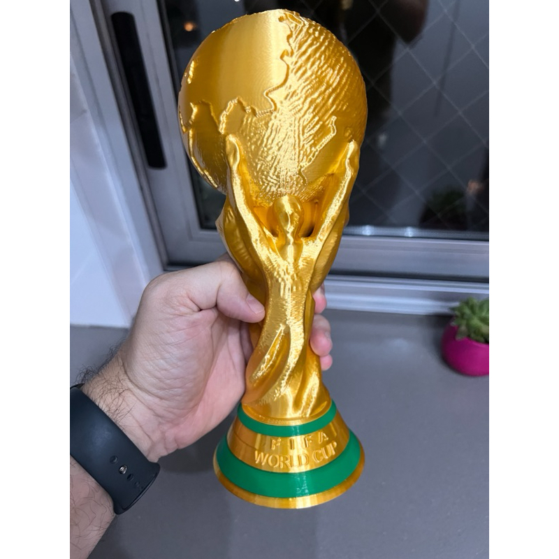 Réplica Taça Copa do Mundo FIFA 18cm – Impressão 3D • Decoração Futebol • Presente Criativo
