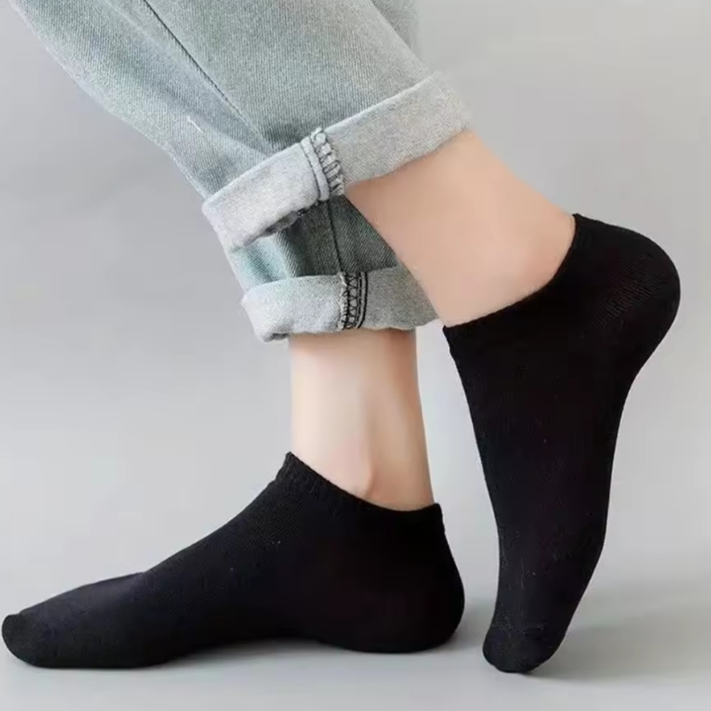 Kit 3, 6, 12 e 24 Pares Meia Soquete Preta Cano Curto Macia Confortável Invisível Masculina Feminina em Oferta na Shopee