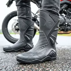 Bota Impermeável Pvc Motoqueiro Cano Alto para Chuva Motosafe