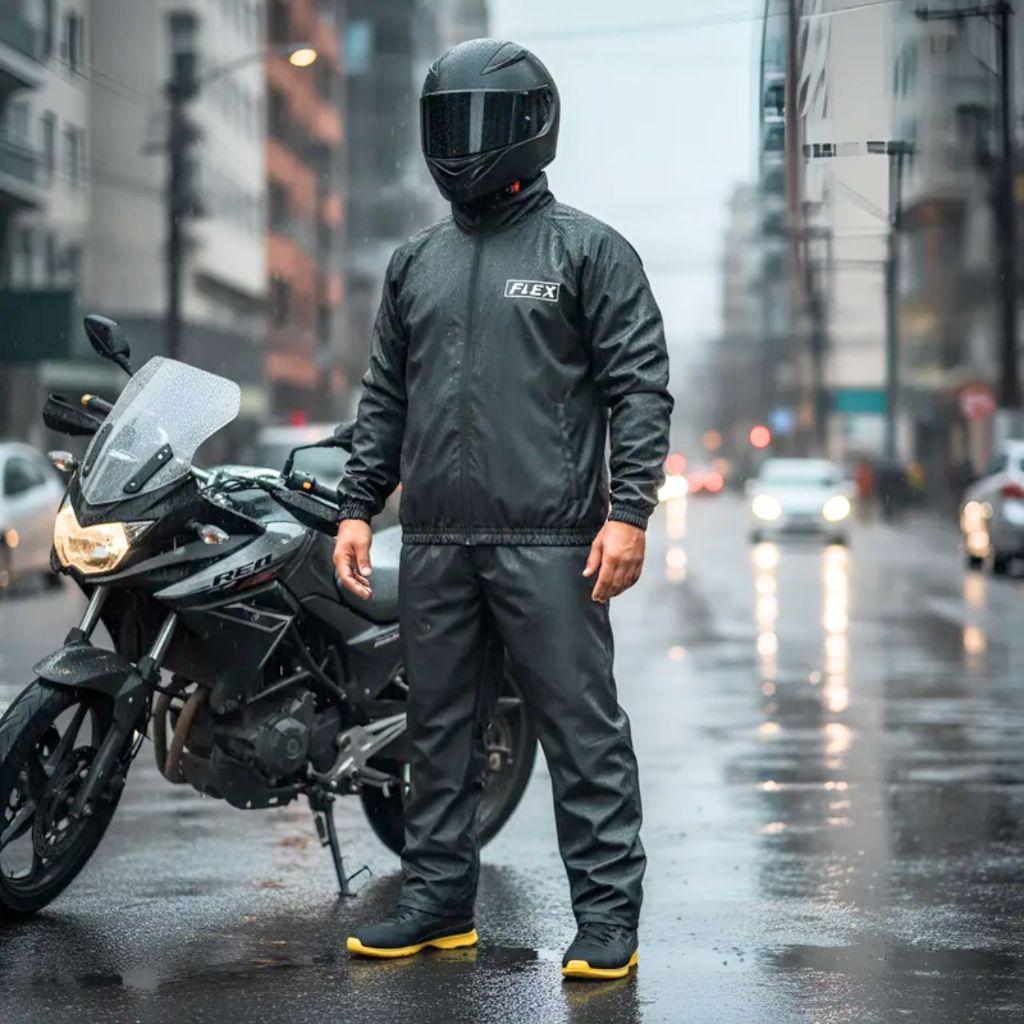Conjunto Capa de Chuva Impermeável Motoqueiro Delta Flex em Oferta na Shopee