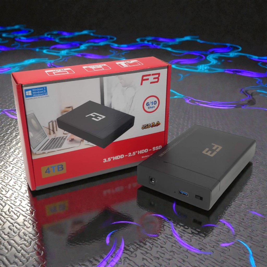 Case Externo para HD SATA 2,5 e 3,5 para USB 3.0 suporta HD de até 12TB Com Fonte
