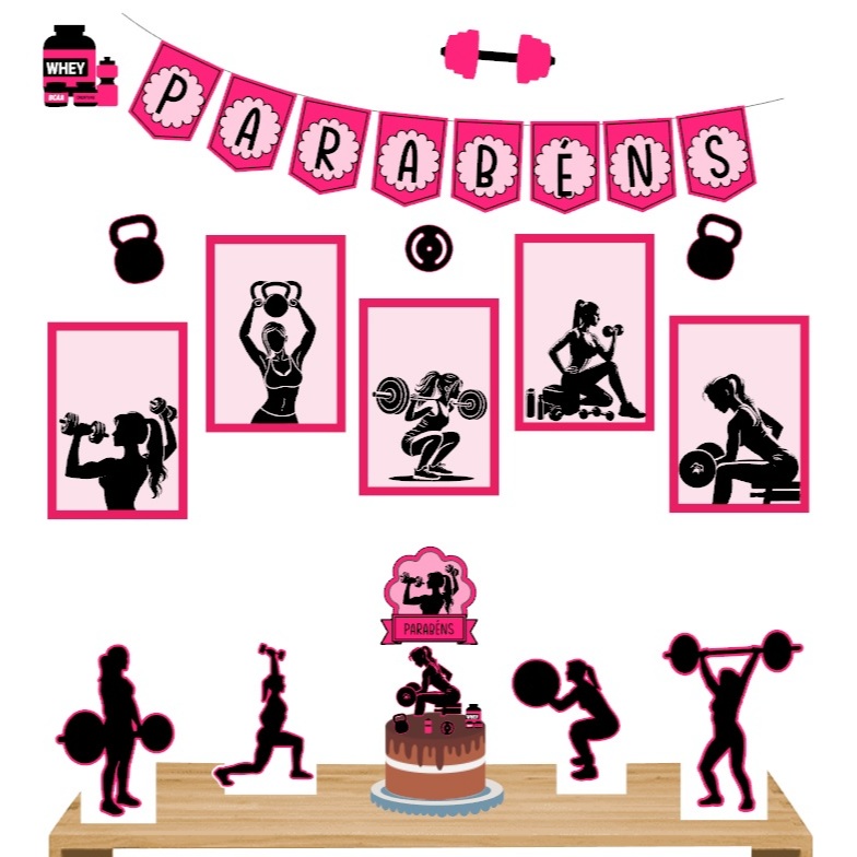 DECIRAÇÃO KIT FESTA - ACADEMIA em Oferta na Shopee