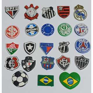 Mini Aplique Time Emborrachado 1,5cm Pacote com 15 Unidades em Oferta na Shopee