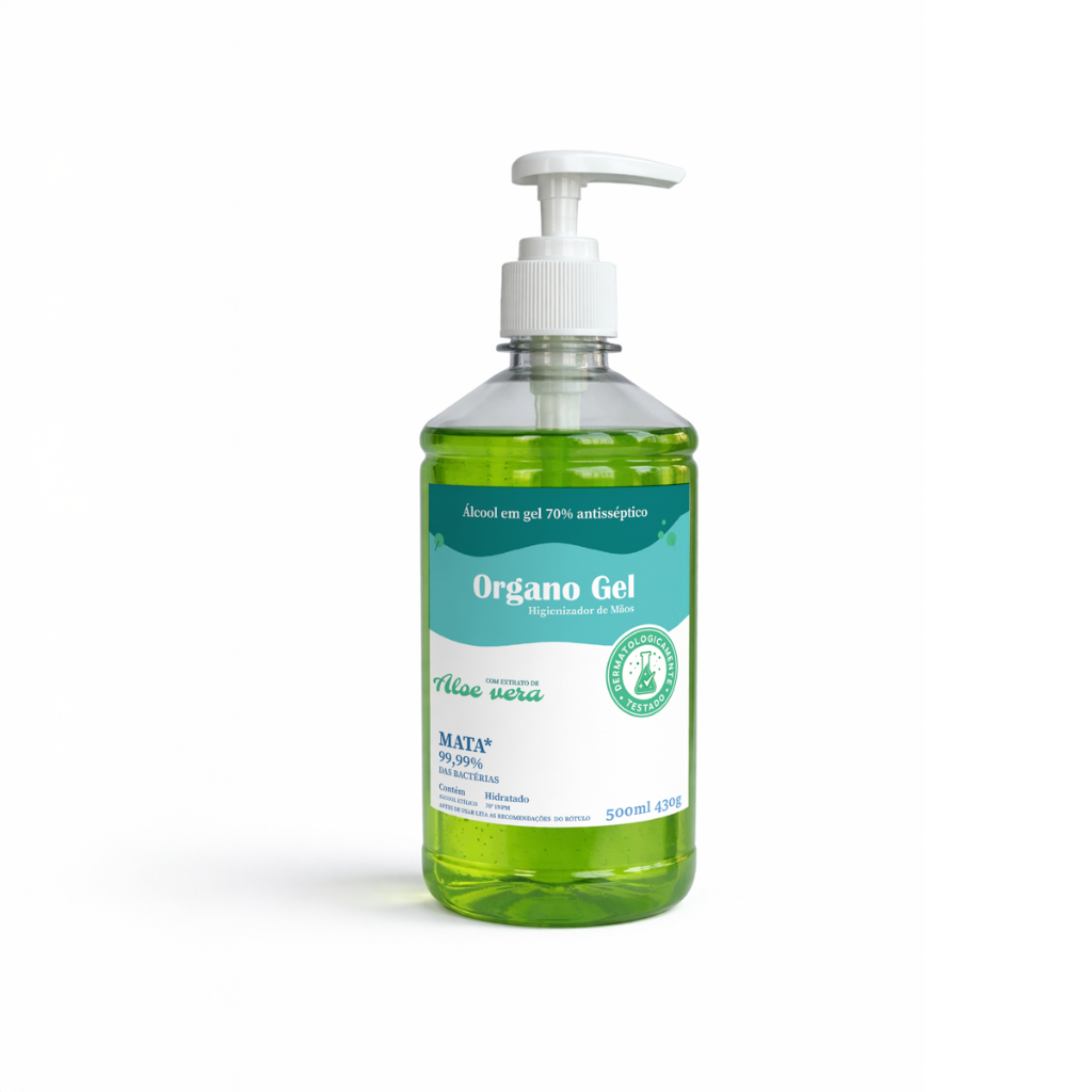 Álcool em Gel 70% - 500ml - Com Aloe Vera Antisséptico Gel Hidratante Não Gruda Não Deixa Melecado em Oferta na Shopee