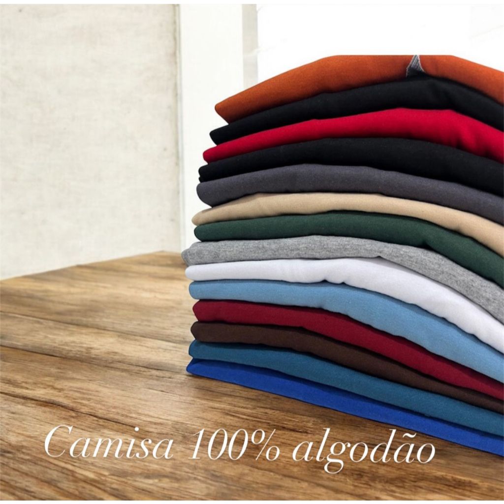 - Kit Econômico de 3 Camisetas Masculinas em Algodão – Básicas, Leves e Confortáveis