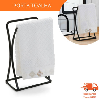 Porta Toalha Rosto Bancada Lavabo Banheiro Pia Preto Luxo ArthI em Oferta na Shopee
