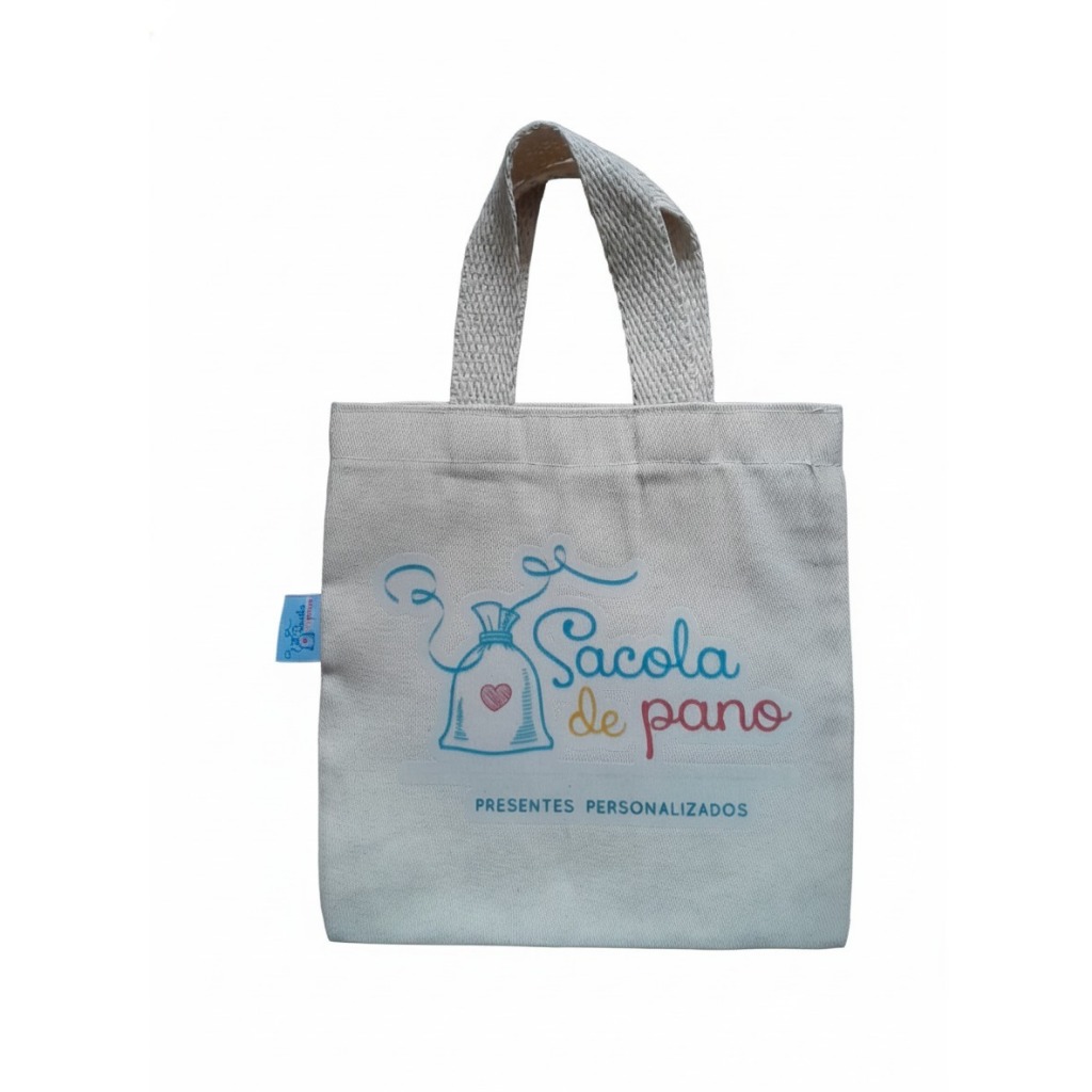 Ecobag, bolsa reutilizável, frase engraçada, algodão, sustentável, Coloque a sua logo aqui, 20cm X 20cm estampada