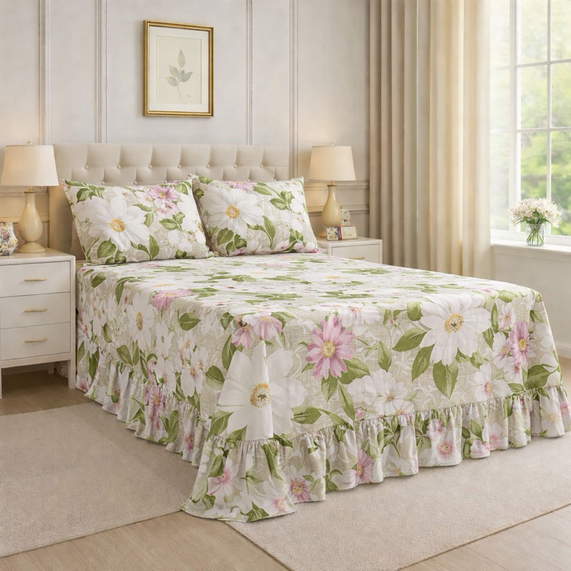 Jogo de Lençol Queen Com Duas Fronhas Micro Percal 400 Fios Toque Acetinado em Oferta na Shopee