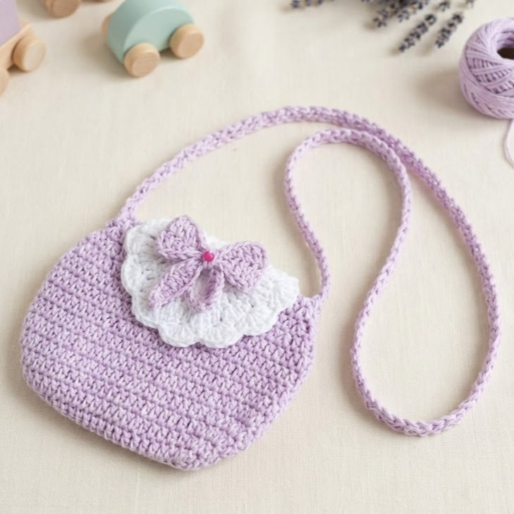 Mini Bolsa Infantil Menina Crochê Artesanal Feita À Mão em Oferta na Shopee