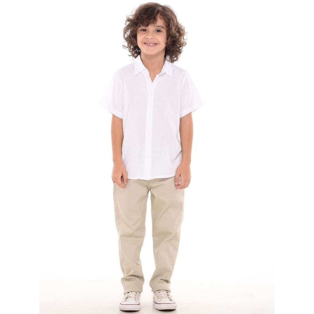 Calça Infantil Jeans Sarja Menino Brim Batizado Casamento