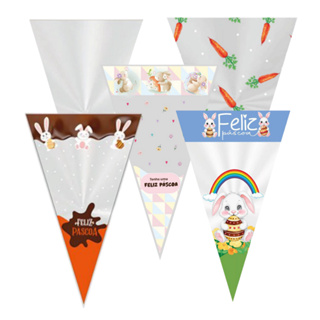 50 Sacos Cone Festa 14,0 x 22,5cm Diversas Estampas, Xingó. em Oferta na Shopee