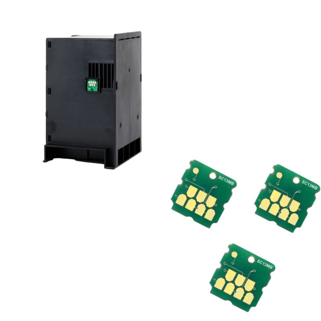 Kit 3 Chips Caixa de Resíduo Para Epson S2100 T2170 T3170 T5170 T3170