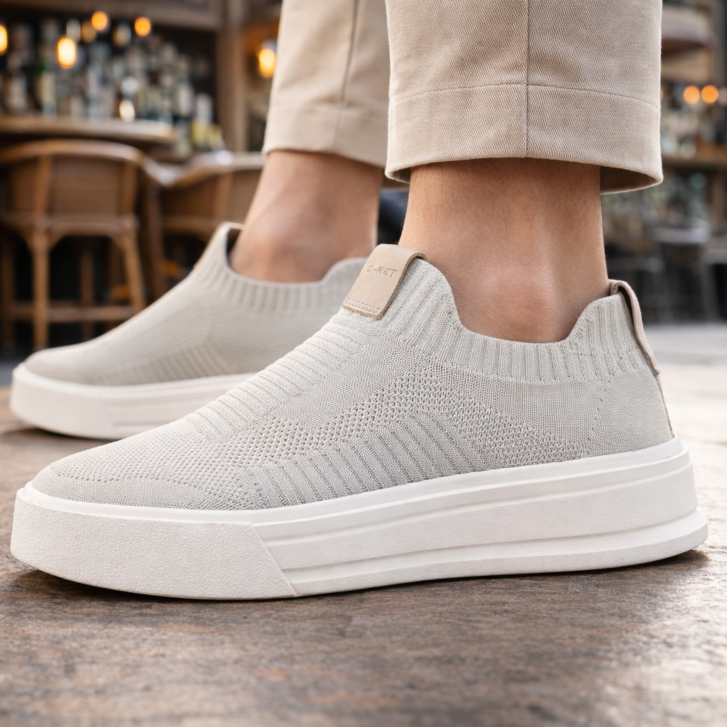 Sapatênis Masculino Meia Confotável Casual Estiloso Com Elástico Premium Palmilha Ortopédica