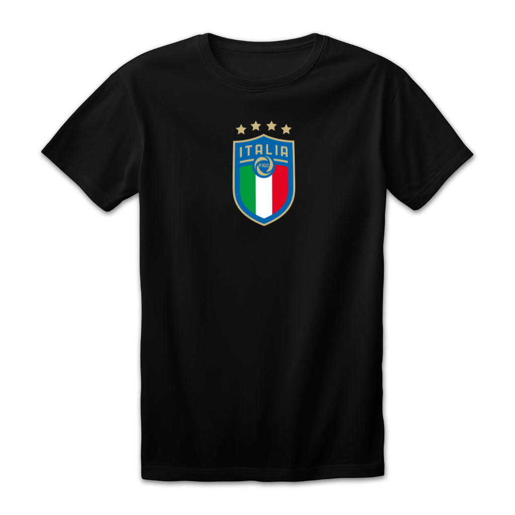 Camiseta Unissex Estampa ITALIA Futebol Algodão Conforto Edição Limitada Verão Dia a Dia Promoção