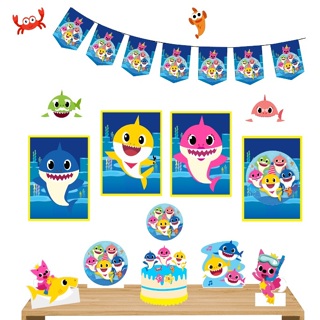 DECORAÇÃO KIT FESTA - BABY SHARK em Oferta na Shopee
