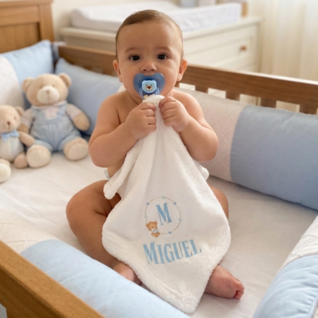 Naninha Para Bebê Personalizada com Nome Paninho Antialérgico Soft Estampado Menino Menina em Oferta na Shopee