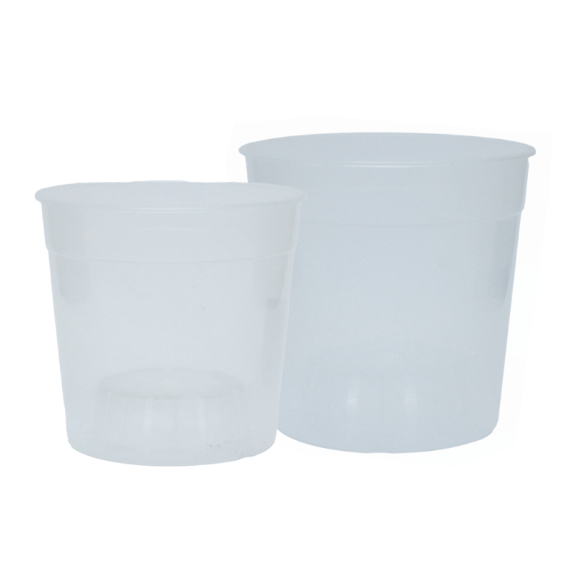 Kit Vaso Pote 12 Orquidea Transparente Nutriplan 0,75l + Pote Orquidea 15 1,35L
