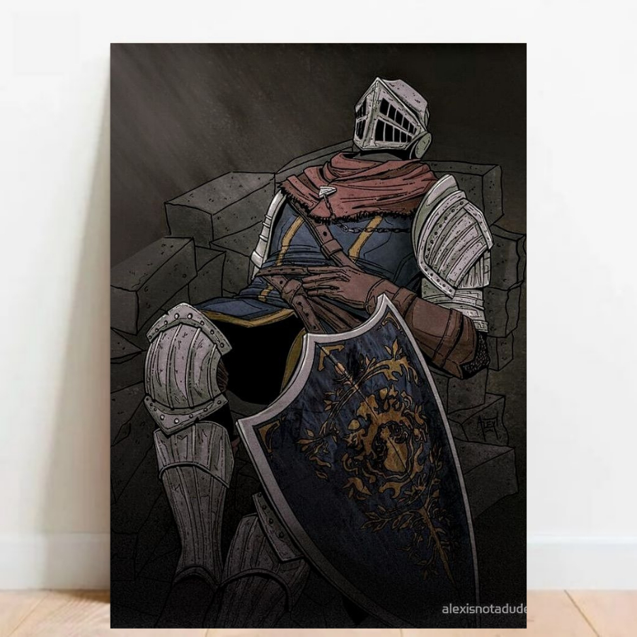 Quadro Placa decorativa geek Dark Souls Demon's Souls RPG aventura Game video game a2 60x40cm 034