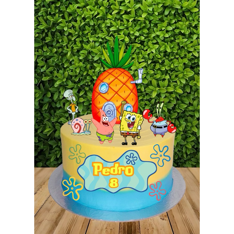 TOPO DE BOLO BOB ESPONJA